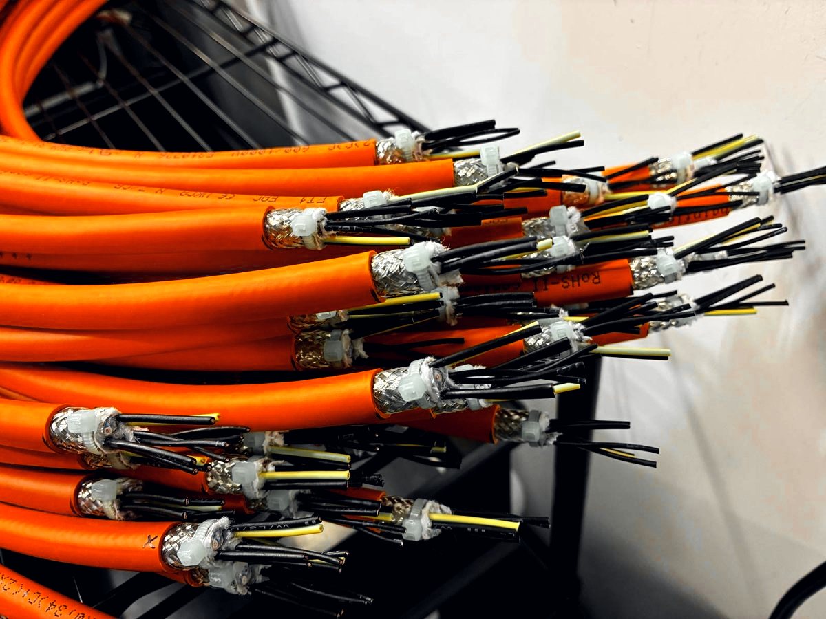 Shielded orange cable terminations